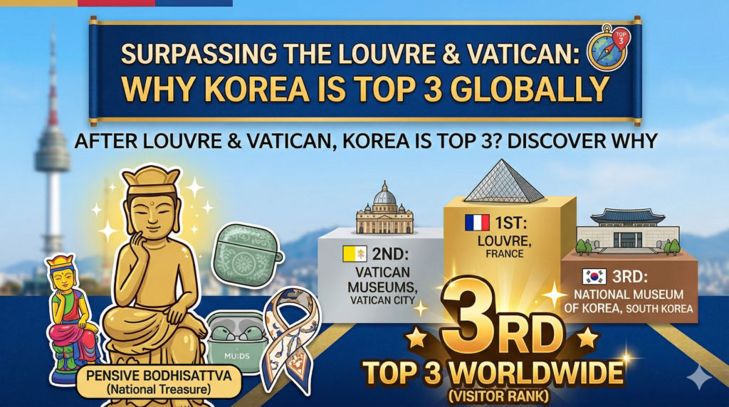 National Museum of Korea Visitor Rank Top 3 Worldwide